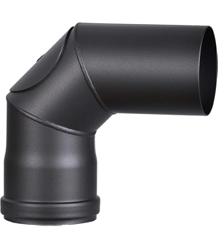 Raccord D'extension FIREFIX R150/Ü4 - Pour Tuyaux Poêle 2 Mm D'épaisseur - Noir Laqué 160 Mm - Passage 150 à 180 Mm