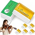 6 Pièces Colophane pour Violon, Colophane Naturelle pour Violon, Alto et Archets de Violoncelle, Colophanes Inclut Étuis de Protection, Rosin à Faible Poussière pour Amélioration du Son