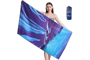 JMQYS Mikrofaser Strandtuch Handtücher Schnelltrocknend-Ultra Leicht Sandfreies Damen Mädchen Tragbares XXL Campinghandtuch Badehandtuch -Perfekt für Fitness Reisen Sport Wandern Outdoor Sauna Yoga