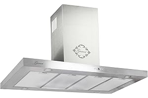 GURARI Inselhaube GCH I 431 120 IS PRIME Insel Dunstabzugshaube 120 cm Edelstahl mit Fernbedienung | Abzugshaube Abluft/Umluft Freihängend | Starke Saugleistung 1000 m³/h