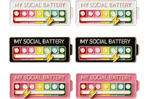 pclapora 6 stycken sociala batteristift interaktiva stämningsbroscher