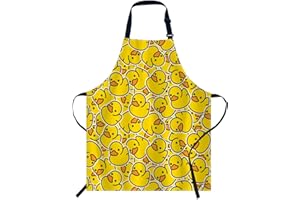 Smooffly Duck Apron Adjustable Bib Chef Aprons Cooking Apron Unisex Women Men Aprons Perfect for Home Kitchen, Baking, Gardening, Restaurant, Coffee house BBQ