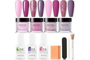 Layhou 4 Colors Dip Powder Nail Kit - Dip Kit Starter Set For Home DIY Salon Nail Art, Glossy or Frosted Finish With Base Top Coat Activator As Gifts For Women (Set 2)