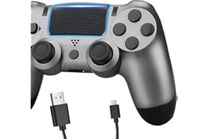 ALAIAS Wireless Controller for PS4, Bluetooth High Performance Gamepad, Support Dual Motor Feedback | 6-Axis Sensor | LED Touch Pad Remote Control, Compatible with Playstation 4/Slim/Pro/Pc (Black24)