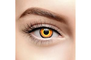 Chromaview Lentilles de Contact Colorées Orange Loup-Garou Feu (1 Jour) - Sans Correction