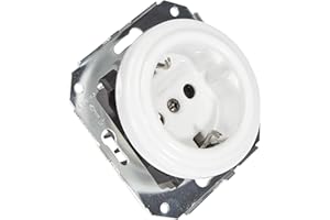 Fontini 31-212-17-2 - Base enchufe toma tierra lateral 16a porcelana blanco pack