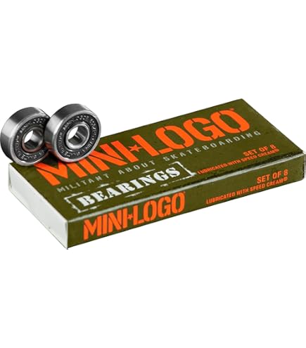 BONES Bearing Red Lagers - 8 stuks (nylon, kogellager, skateboardlagers), voorgesmeerd met Speed Cream Racing smeermiddel, hoge snelheid, afneembaar rubberen schild voor eenvoudige reiniging