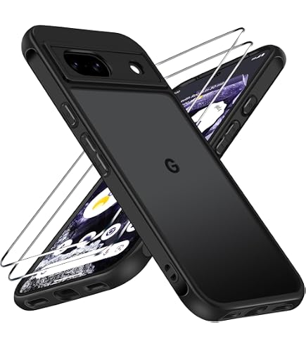 2 Handyhüllen Für Google Pixel 8a – TPU Silikon, Mit Herz-Motiv – Stoßfest, Kameraschutz, In Schwarz & Weiß