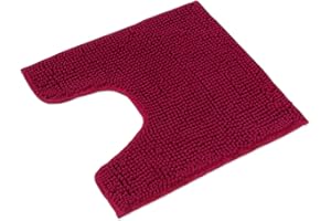 WohnDirect Premium Tappeto da Bagno con Foro per Il WC 45x45cm - Berry - Tappetino da Bagno Morbido e Antiscivolo - Microfibra Durevole e Assorbente, Lavabile in Lavatrice