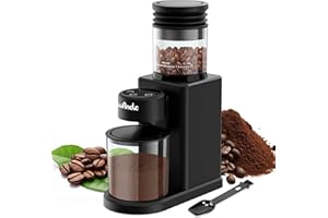 Wancle Molinillo de Café Eléctrico con conos, 200W Molino de Café, 25 niveles de molienda, capacidad para 2–12 tazas, pantalla táctil, diseño compacto, fácil limpieza, soplador incluido, tolva 80–120g