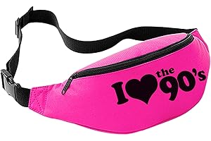 UKPRINTWEAR I Love The 1990s Bum Bag (Fuchsia, One Size)