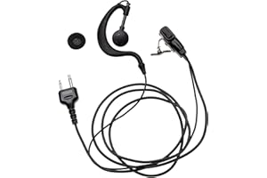 vhbw Auriculares Compatible con Alan/Midland LXT-435, M24, M48, M99, Ocean Radio, walkie Talkie