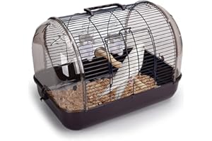 xixi-home Trasportino per Uccelli Gabbia da Viaggio per Uccelli da Compagnia Gabbia per Pappagalli Grande Gabbia per Pappagalli Portatile Trasparente, per Cockatiels/Budgie(marrone scuro, S)