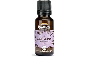 BIOFLORAL - 01 Agrimony, Aigremoine BIO - 470 Granules - Equilibre Emotionnel - Fleur de Bach Authentique - Sans Alcool