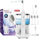 einsteel Aqua Brush Şarj Edilebilir Elektrikli Diş fır&ccedil;ası,Su P&uuml;sk&uuml;rtmeli Ağız Duşu ve Diş Fır&ccedil;ası, Beyaz