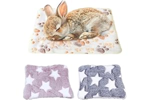 ZYEKIU 3 Piezas Cama de Felpa para Animales Pequeños, Manta Perro Pequeño Suave y Cómodo, Cama Conejo Felpa, Cama de Perro Lavable, para Conejillos de Indias Conejos Hámsters (Tipo A)
