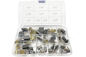 CEMYDEYO 40 Stück 10 Größen Elektrowerkzeug Kohlebürsten Ersatz,Motor Kohlebürsten für Elektrowerkzeuge,Universal Kohlebürsten für Bohrhammer Bohrer Winkelschleifer