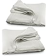 Pack of 2 Laminated Cotton Dust Sheets for Decorating 6 feet x 3 feet - Dust Sheet with Cotton Twill Backed with Plastic Sheet Polythene Sheeting for Painting, Furniture, Diy, Floor, Stair Case (2)