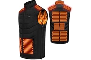 ZWOOS Beheizte Weste USB, beheizte Jacke für Damen und Herren, beheizte Winterjacke, Heizung, Weste, Waschbar, für Außenarbeiten im Winter