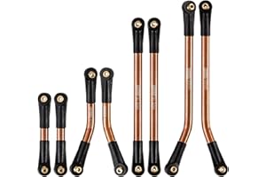 INJORA Links Set RC Accessori Alta Distanza per Axial SCX24 Deadbolt B17 1/24 RC Crawler Auto Upgrade Parts, 8 Pezzi（Bronzo）