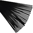 SCENTIA Pack of 100PCS 8" 20CM Fadeless Black Reed Diffuser Sticks Fiber Material Alternative for Rattan Sticks