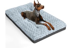 ALANMOND Cama para perros grandes, cojín para perros, mullida, alfombrilla para perros de tamaño mediano, lavable, impermeable, antideslizante, transpirable, cama para mascotas, colchón para perros,