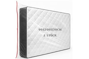 Mattress protector 90 x 200 x 30 cm (2 pieces, 90 x 200 cm)