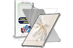 ebestStar - for Honor Pad 9 Case, Silicone Cover Protection Ultra Clear Transparent Premium, Reinforced Corners, Transparent + Glass Screen Protector
