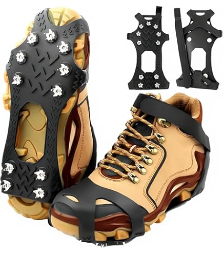 YushengTai Steigeisen Für Wanderschuhe - 26 Spikes, Anti-Rutsch Für Eis & Schnee, Größe M-L-XL