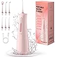 Water Flosser with 300mL/10.1oz Tank 4 Modes 6 Jet Tips,Dental Oral Irrigator for Home and Travel for Oral Care,USB Rechargeable Cordless Water Dental Picks for Teeth Cleaning,IPX7 Waterproof