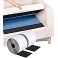 HBSTUDIO Feet Black Adhesive Hook Loop Tape Heavy Duty, Multi-Purpose Carpet Hook and Loop Strips, Double Sided Hook Loop Rolls, Couch Cushion Grip, Bulk Sticky Straps Wall Hanging Strips(10cm x 2m)