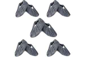 BlesMaller 5 Parre Schuhüberzieher Flanell Überschuhe für Haushalt, rutschfester wiederverwendbarer Schuh Überzug
