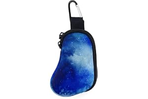 Spacmirrors Support d'inhalation d'asthme en néoprène - Sac de transport portable - Mini étui pour inhalateur en forme de L - Inhalateur non inclus, bleu ciel, 5" X 3", Poche de rangement