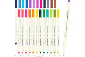 APOGO Fineliner Pens — 24 Colour No Bleed Fine Line Pen 0.38mm, Fine Liners for Bullet Journal Note, Art Supplies, Scribbles, Sketch Writing, Comics and Bible Journaling Supplies Fine Tip Point Pens