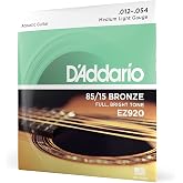 D'Addario EZ920 012 Akustik Gitar Teli 85-15 MED LITE