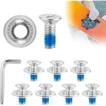 Lot De 16 Vis De Fixation Pour Snowboard – M6 X 16 Mm Avec Rondelles – Pour Plaques De Fixation – Réparation Ski Et Snowboard