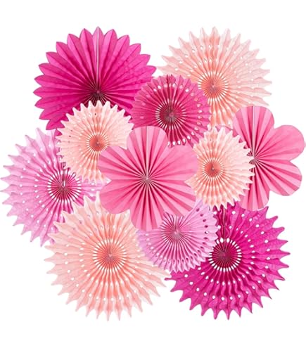 12 stuks papieren waaiers,hangslinger,bloemen,papieren waaiers, feestdecoratieset,hangende decoratie voor bruiloft,verjaardag,thee-party, tafeldecoratie,klaslokaal,babyshower,10 cm,groen