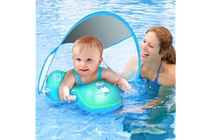 ‎LAYCOL LAYCOL Schwimmring Baby mit abnehmbarem Sonnendach, Schwimmreifen Baby Anti-Umkippen Aufblasbare Schwimmsitz das Schwimmbad Float für Baby ab 3-36 Monate