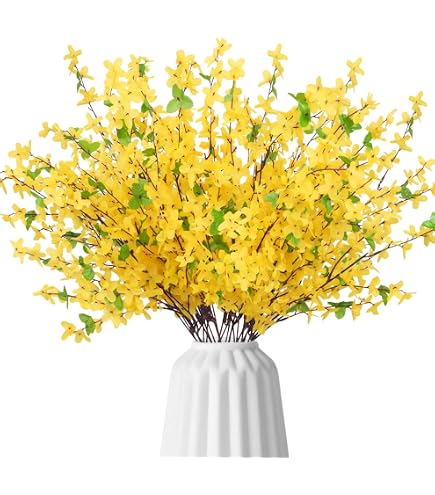 Amazon.de: naninoa Knstlicher Osterstrau. 1 Set. 50-75cm Knstliche Blume  Osterstrauch Osterdeko Weidenktzchen Forsythie GELB