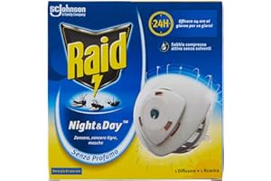 Raid Night e Day Anti Zanzare Inodore 1Base + 1 Ricarica