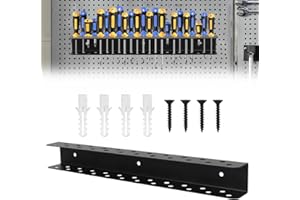 BigKing Portautensili da parete, 32 cm, mensola a parete, portautensili, strumento a mano, martello, pinza per cacciavite, chiave, martello, strumento a mano (23 fori, deposito per cacciavite)