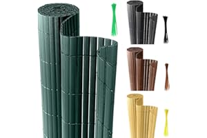 Lospitch Recinzione in PVC per la Privacy, 140 x 1000 cm, Resistente alle intemperie, per Giardino, Balcone, terrazza, Frangivista Decorativa, Canniccio Paravista, Tappetino Protezione, Verde