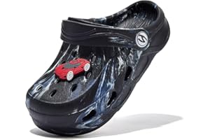 HOBIBEAR Boys and Girls Classic Graphic Garden Pool Clogs Slip on Water Shoes丨Sandals Slippers丨(Toddler/Little Kids/Big Kids)