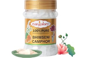 MANGALAM Bhimseni (Original) Camphor 100g Jar - Pack Of 1 | 100% Pure | For Puja, Aromatherapy & Air Freshener | Sweet Fragrance