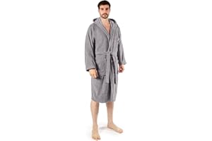 Caleffi - Accappatoio Uomo - Accappatoio Donna in Spugna di Cotone - Accappatoio Uomo Spugna Con Cappuccio - Accappatoio Piscina Palestra - Morbido e Assorbente, Asciugatura Rapida