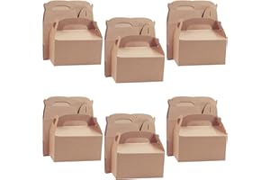Belle Vous Cajas para Dulces Marrón para Fiestas (Pack de 24) 16 x 9,3 x 8,6 cm – Cajitas Regalo Lisas para Cumpleaños de Niños y Niñas, Comidas, Baby Shower y Bodas - Cajas para Chuches de Cartón