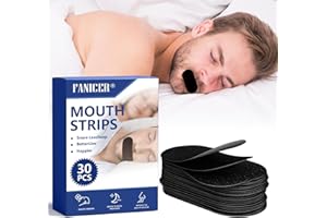 NACERLARY 30 Pieces Mouth Tape for Sleeping,Lip Patch Sleep Tape, Mouth Tape for Snoring Reduction,Improved Nasal Breathing,Snoring Aid,Anti Snoring Devices,Sleep Strips for Men & Women (Black)