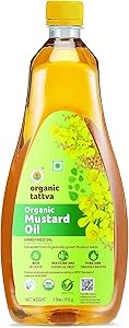 Organic Tattva, Organic Cold Pressed/Unrefined Mustard/Sarso Cooking Oil (1L)