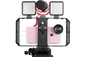 Ulanzi U-Rig Pro, Smartphone-Video-Rig, Filmemach-Hülle, Telefon-Video-Stabilisator-Griff, Stativhalterung für Videomachen, Filmemacher, Videomacher für iPhone X 8 Plus, Samsung