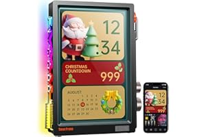 Divoom Times Frame 10.1" WiFi Digital Photo Frame with Transparent Pixel Art Display, 64GB, 400+Customisable Clock Faces with free App, perfect for Desk Setup Decor, Gifts & Xmas Decor – Black